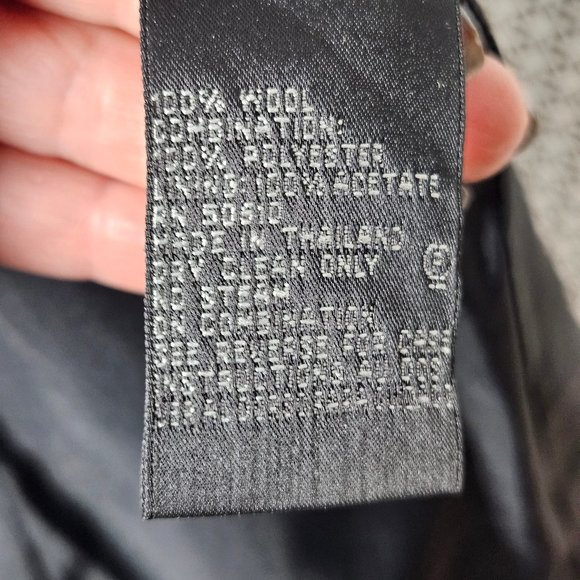 Albert NiponTwo Piece Wool Black Suit Set With Maxi Dress 41Inches Long Size 16 - Picture 11 of 16